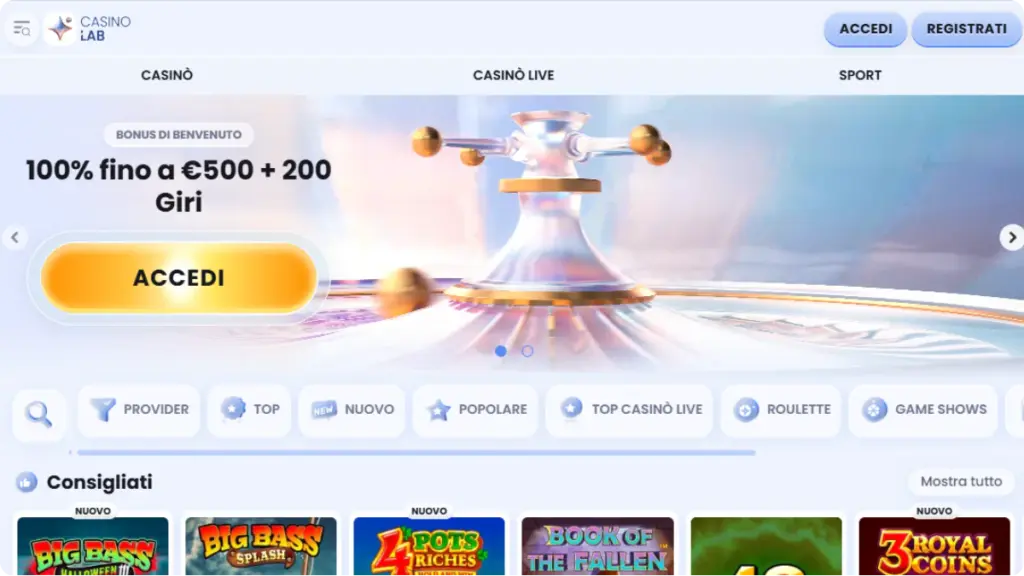 Casinolab casino italiani non aams