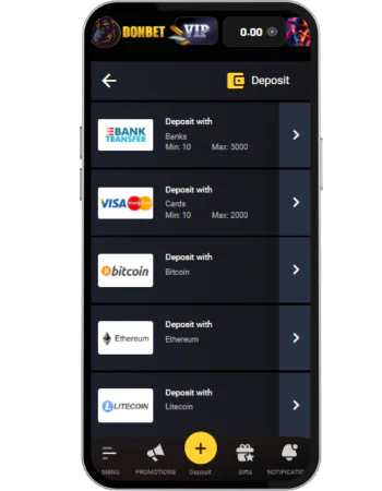 Donbet Effettua un deposito