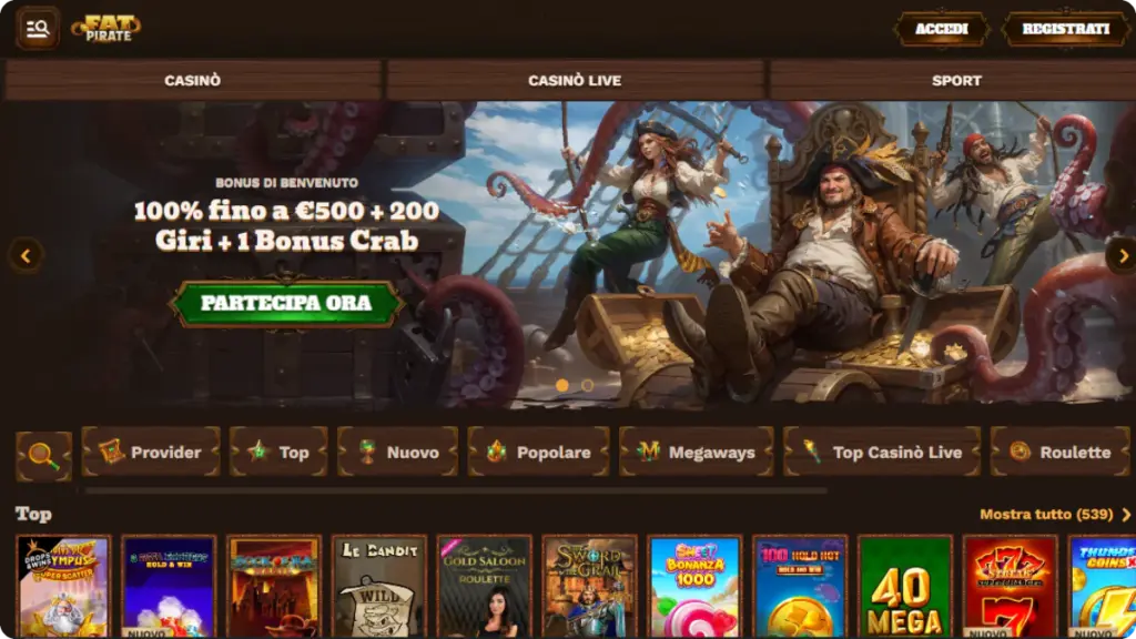 FatPirate casino non aams