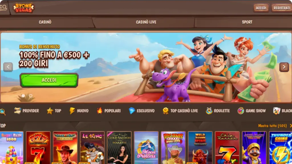 Stonevegas casino non aams legali