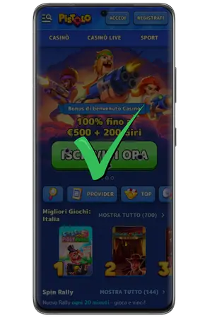 Hai creato un account su Pistolo Casino